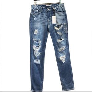 NWT’S KanCan Estilo Distressed Skinny Jeans SZ 26 New